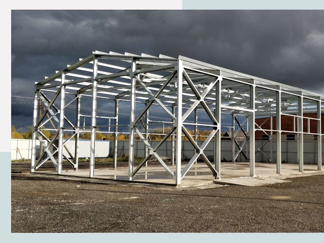 Двускатные ангары в Севастополь от 619 руб. за квадрат